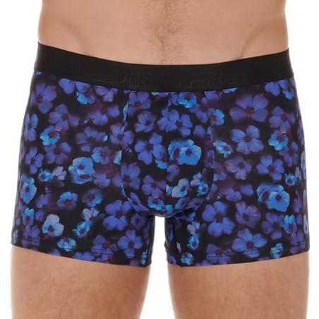 Boxer Hom Will Imprimé Fleurs Bleues