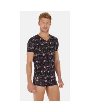 T-Shirt-col-V-lingerie-Hom-temptation-imprimé-sebastian-dos