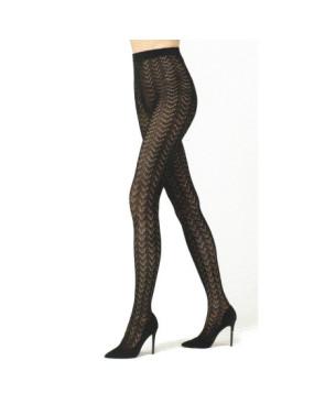 Collant-Pierre-Mantoux-Chevron-ajouré-noire-avant