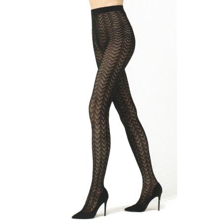 Collant-Pierre-Mantoux-Chevron-ajouré-noire-avant