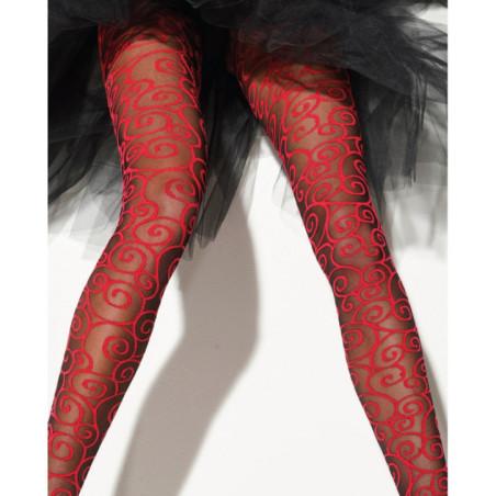 Collant Noir Veloute Rouge Notting Hill Girardi