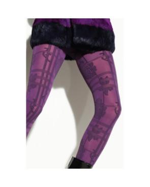 Collant Girardi Fleurs de Prune à Carreaux