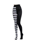 Collant Rayures Asymétriques Bicolore
