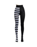 Collant Rayures Asymétriques Bicolore