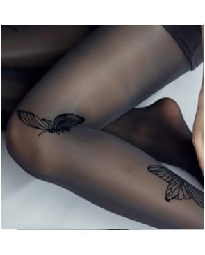 Collant Noir papillons du soir