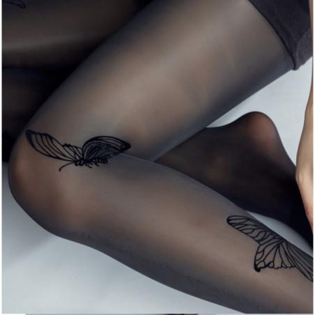Collant Noir papillons du soir