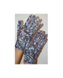 Gants Fleurs D'aelys Imprimé Caprices velours Bleu