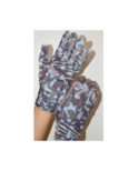 Gants Fleurs D'aelys Imprimé Caprices velours Bleu