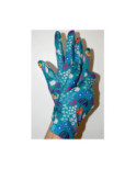 Gants imprimé Fleuris Harmonia bleu Caprices