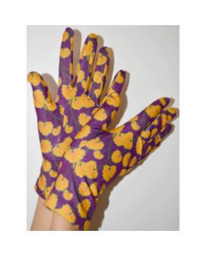 Gants Polaire imprimé feuilles de Ginko
