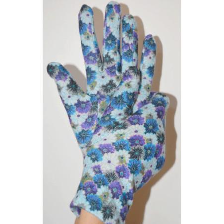 Gants Ixli Lucina petites Fleurs bleus Caprices