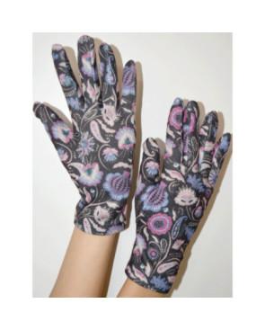 Gants Ixli lucinda Fleuris Noir et roses