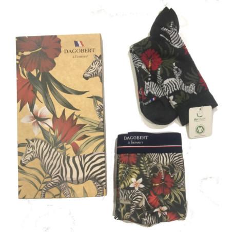 Boxer-dagobert-coton-bio-Zebre-coffret-avec-chaussettesjpg