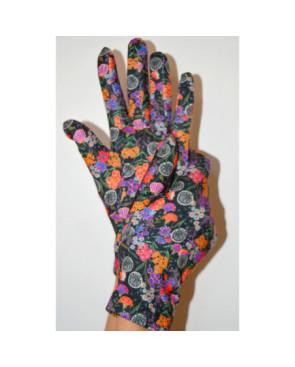 Gants Ixli imprimé Fleurs de suki Caprices Pourpre