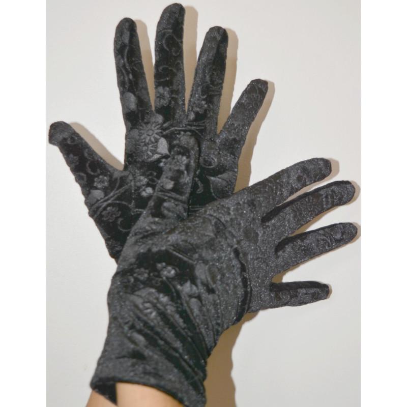 Gants Ixli Velours dentelle Flockée Maggy Caprices
