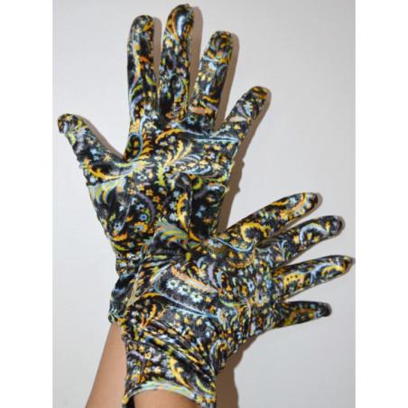 Gants Ixli imprimé Morgana noir Caprices