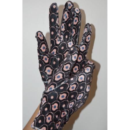 Gants Velours imprimé Olivia Psychédéliques