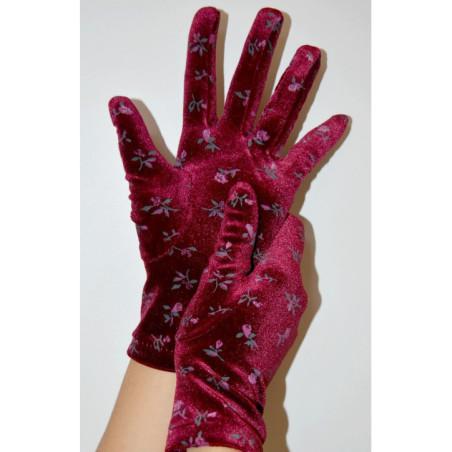 Gants velours imprimé Romantic Velvet