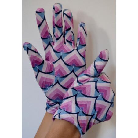 Gants Ixli  Velours imprimé Youki Roses Caprices