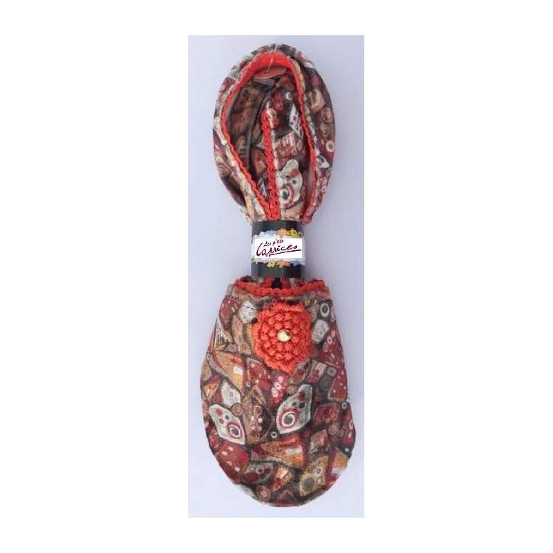 Chausson De voyage en tissu Puzzle Psychédélique Caprices
