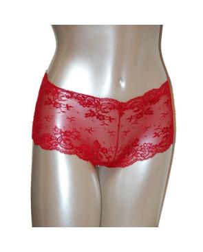  Shorty Fine dentelle Moretta rouge