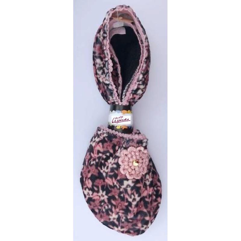 Chausson Polaire Rosalie Petites Fleurs