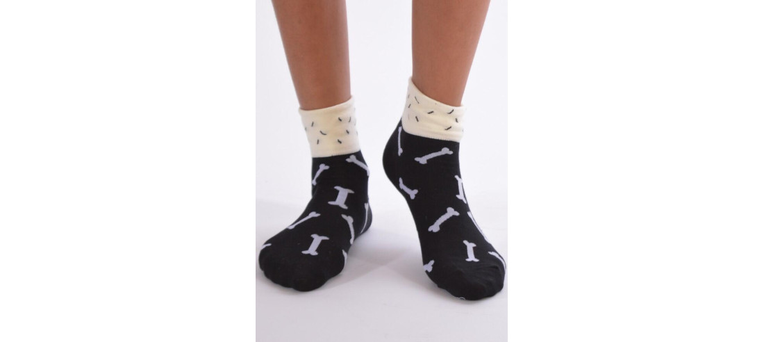 Chaussettes D'halloween squelette bones