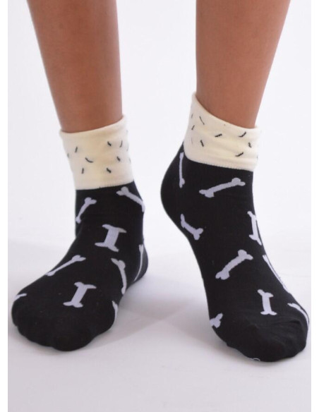Chaussettes D'halloween squelette bones