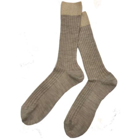 Chaussette-cotes-revers-lurex-non-comprimant-laine-sangaicomo-DC-BEIGE