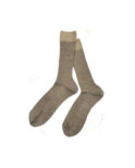 Chaussettes fines laines à cotes revers lurex