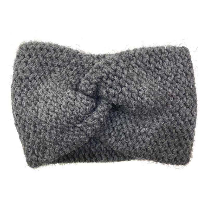 Bandeau hiver en laine tricotée