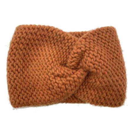Bandeau hiver en laine tricotée