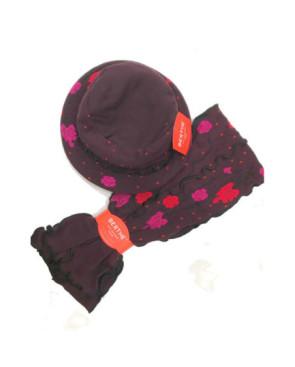 Coffret-best-of-Berthe-aux-grands-pieds-chapeau-echarpes-Bouquet-fleuri-bordeaux