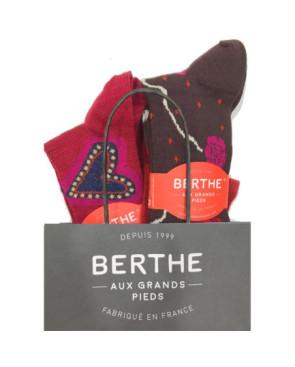 Coffret de Mi bas Berthe aux grands Pieds hiver Fleurs et Amour