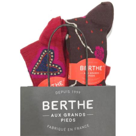 Coffret de Mi bas Berthe aux grands Pieds hiver Fleurs et Amour