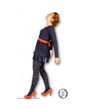 Collant-hiver-Cronert-coton-bio-indigo-petite-fleurs-72457