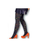 Collant Hiver Coton Bio Cronert Bouquet Indigo