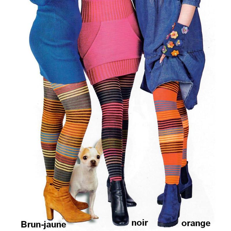 Collant-hiver-Cronert-coton-bio-multi-rayures-72802-couleur-tendance