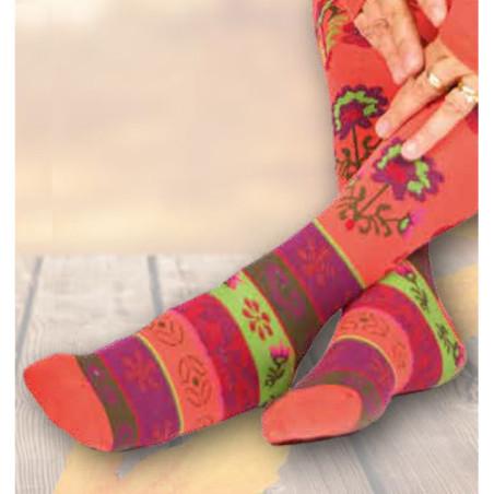 Chaussettes Sans élastique Fleurs Cronert