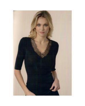 Chemise-manches-courtes-Moretta-5338-Noir