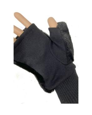  Mitaines-Fourrure-polaire-noir-Voilà-détail