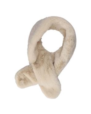  Echarpe-longue-simili-fourrure-beige-eac186-détail