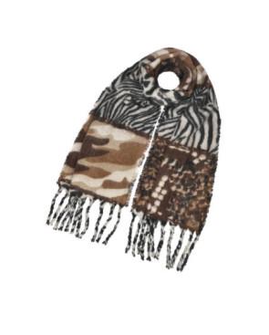 Echarpe polaire Fauve Patchwork
