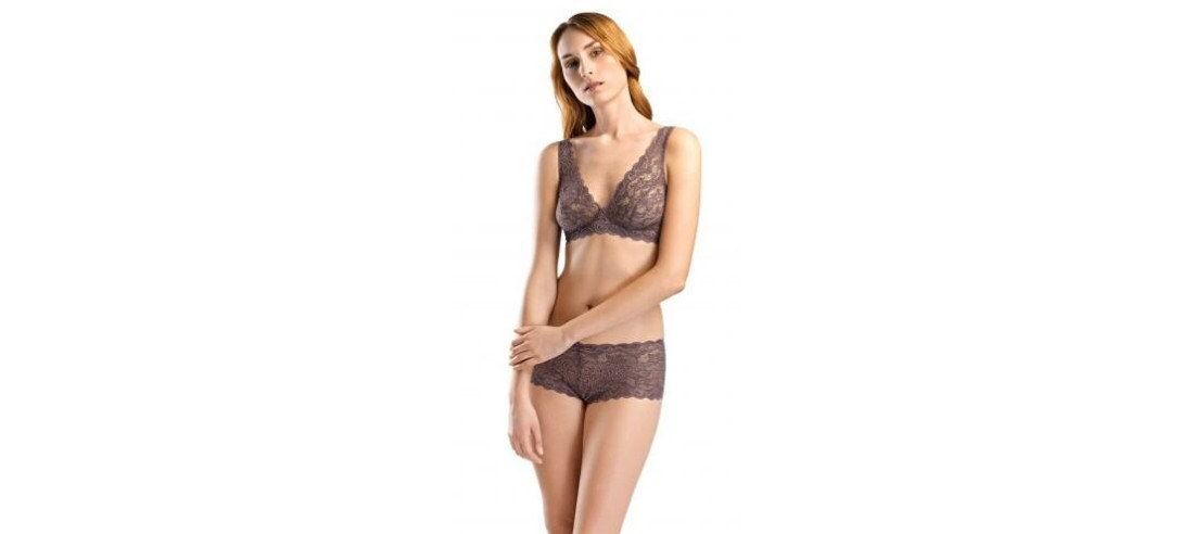 Triangle Hanro Moments dentelle mauve dos