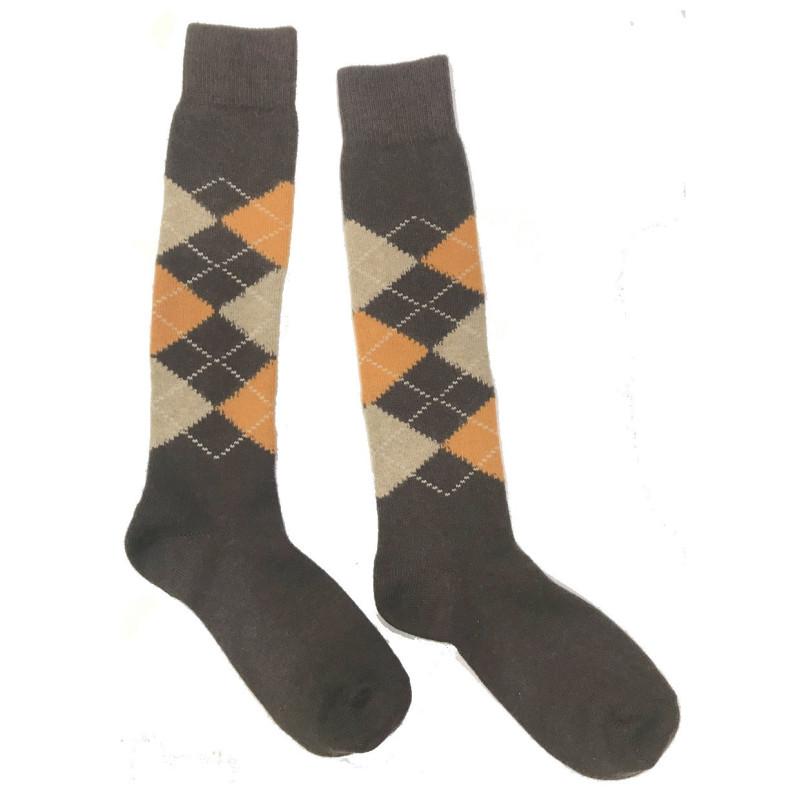 Mi Bas San Giacomo carreaux Intarsia chocolat