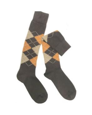 Mi Bas San Giacomo carreaux Intarsia chocolat