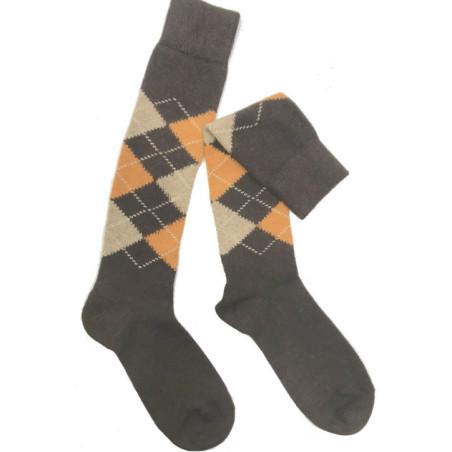 Mi Bas San Giacomo carreaux Intarsia chocolat