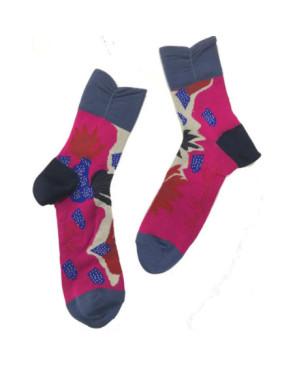 Chaussettes Berthe aux grands Pieds Anémones Psychédéliques