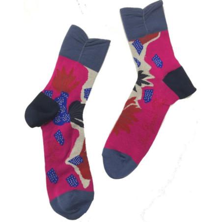 Chaussettes Berthe aux grands Pieds Anémones Psychédéliques