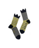 Chaussettes Berthe aux grands Pieds Rayures asymétriques acide